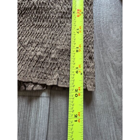 Banana Republic Small Silk Long Sleeve Wrap Blouse Smocked Waist - Picture 7 of 8